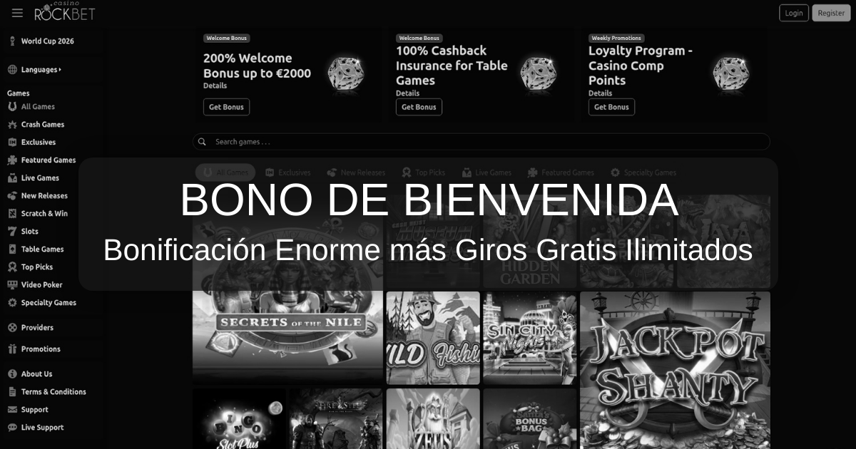 Explora Rockbet Casino con Bonos en España